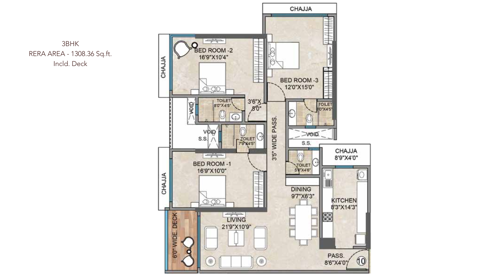 Bharat-Altavistas-3-BHK-1308-Sqft